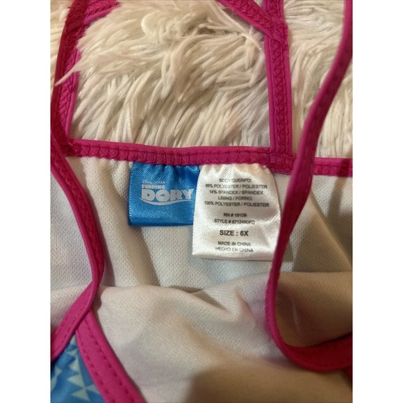 NWT Disney Finding Dory Girls Size 6 6X Blue Bathing Suit Swimsuit - Picture 3 of 4